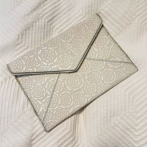 Rebecca Minkoff Elegant Cream Floral Clutch
